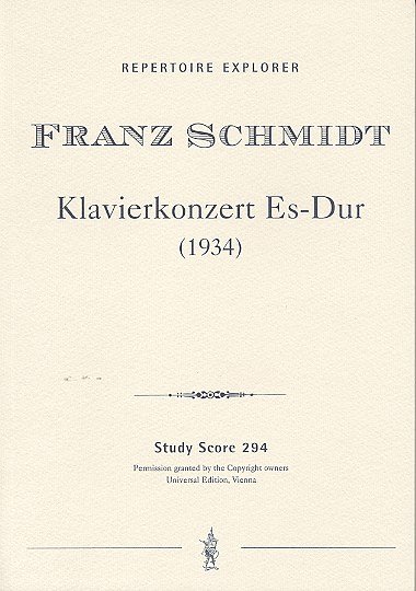 F. Schmidt: Konzert Es-Dur für Klavier, KlavOrch (Stp)
