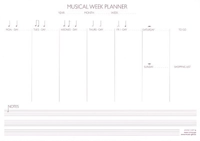Musikalischer Wochenplaner (A4) (Kalend)