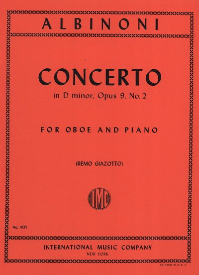 T. Albinoni: Concerto à cinque d-Moll op., ObKlav (KlavpaSt)
