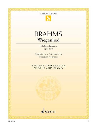 DL: J. Brahms: Wiegenlied E-Dur, VlKlav
