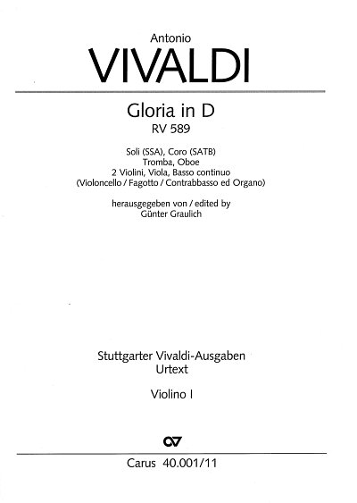 A. Vivaldi: Gloria in D RV 589, 3GesGchOrBc (Vl1)