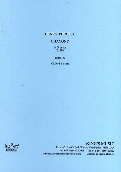 H. Purcell: Chacony G-Moll Z 730, 2VlVaVc (Part.)