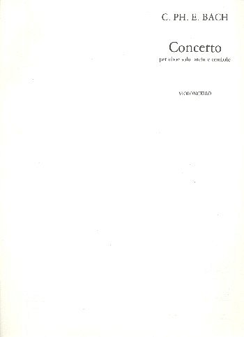 C.P.E. Bach: Konzert für Oboe Es-Dur Wtq 165, ObStrBc (Vc)