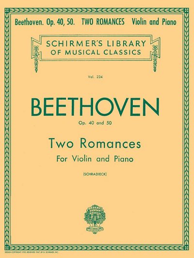 L. v. Beethoven: 2 Romanze, Op. 40 and 50, VlKlav (KlavpaSt)