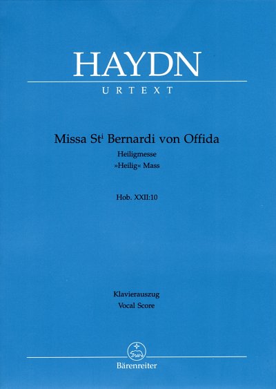 J. Haydn: Missa St. Bernardi von Offida Ho, 4GesGchOrch (KA)