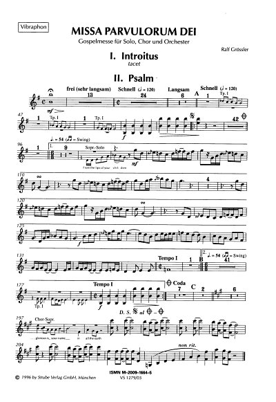 R. Grössler: Missa Parvulorum Dei, GsGchOrch (Vib)