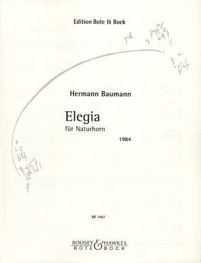 Baumann Hermann: Elegia Fuer Naturhorn