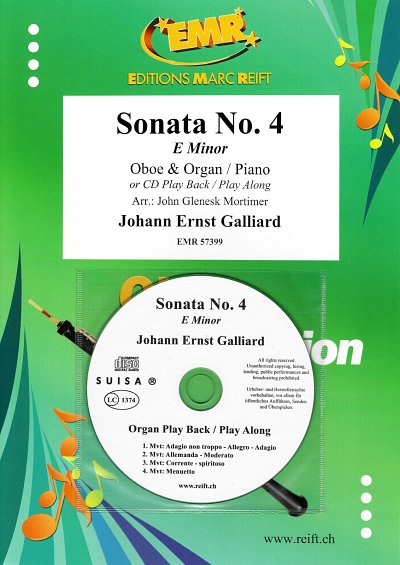 J.E. Galliard: Sonata No. 4, ObKlv/Org (+CD)