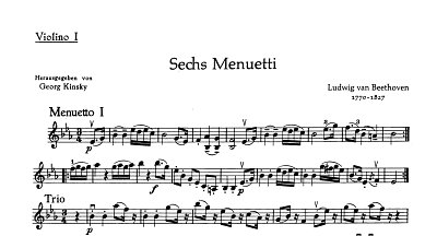 L. v. Beethoven: 6 Menuetti  (Vl1)