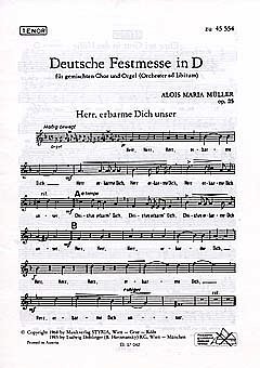 Mueller Alois Maria: Deutsche Festmesse In D Op 25