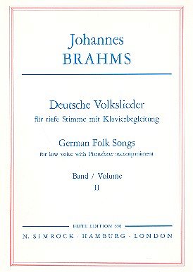 J. Brahms: Deutsche Volkslieder Vol. 2, GesTiKlav