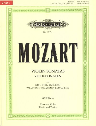W.A. Mozart: Violinsonaten 3, VlKlav (KlavpaSt)