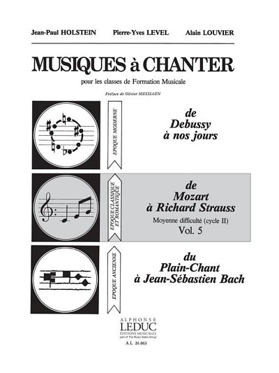 J.-P. Holstein: Musiques à Chanter Vol 5 De Mozart à R. (KA)