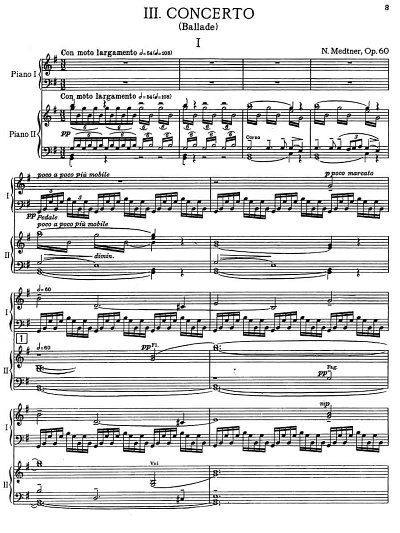 N. Medtner: Piano Concerto No. 3 in E minor "Ballade" op. 60