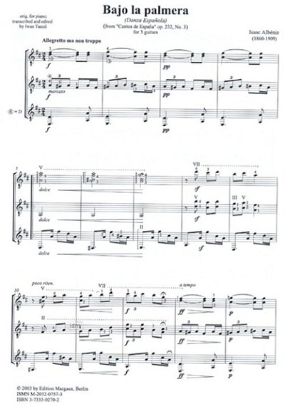 I. Albeniz: Baja La Palmera Aus Cantos De Espana Op 232/3
