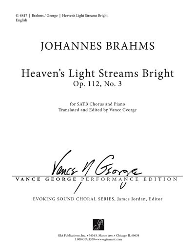 J. Brahms: Heaven's Light Streams Bright, Gch;Klav (Chpa)