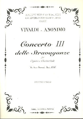 A. Vivaldi: Concerto Iii Delle Stravaganze (Bu)
