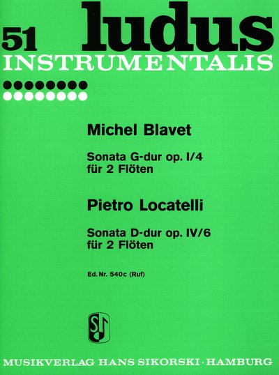 M. Blavet: Sonaten für 2 Flöten op. 1/4 + 4/6