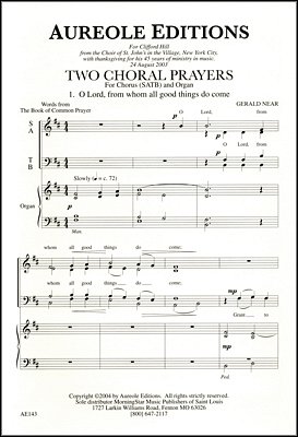 G. Near: Two Choral Prayers