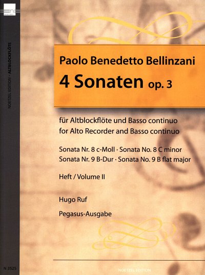 P.B. Bellinzani: 4 Sonaten op. 3, ABlfBc (KlavpaSt)