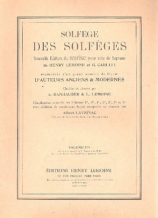 A. Lavignac: Solfège des Solfèges Vol.1D avec accompagnement