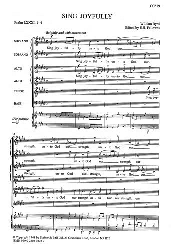 W. Byrd: Sing joyfully, Gch6 (Chpa)