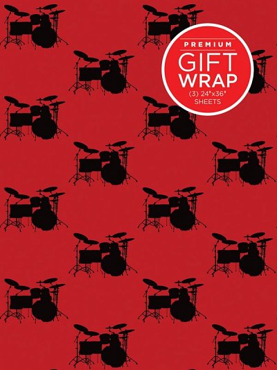 Hal Leonard Wrapping Paper - Drumset Theme