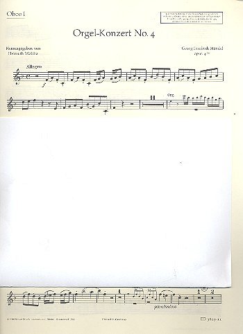 G.F. Haendel et al.: Orgel-Konzert Nr. 4 F-Dur op. 4/4 HWV 292