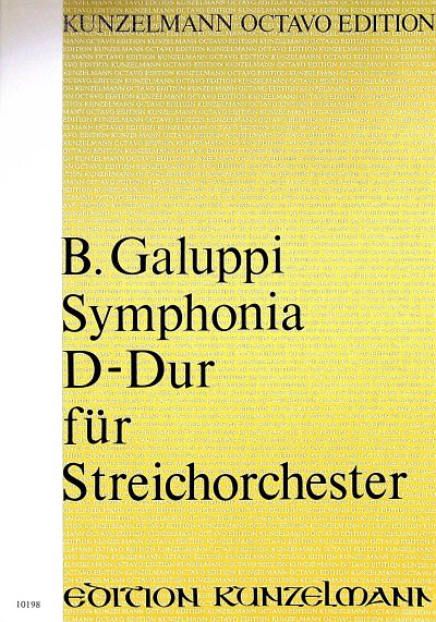 B. Galuppi: Sinfonia D-Dur, StrBc (Part.)