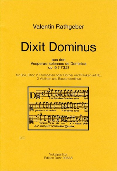 J.V. Rathgeber: Dixit Dominus, SolGChOrch (Chpa)
