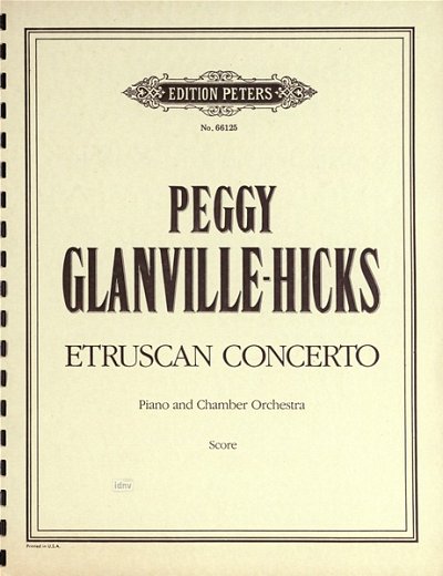 Glanville Hicks Peggy: Etruscan Concerto