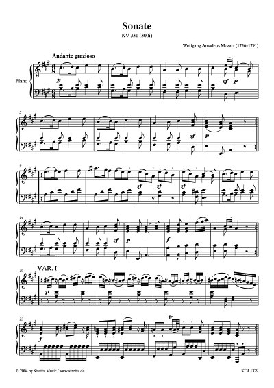 DL: W.A. Mozart: Sonate A-Dur KV 331