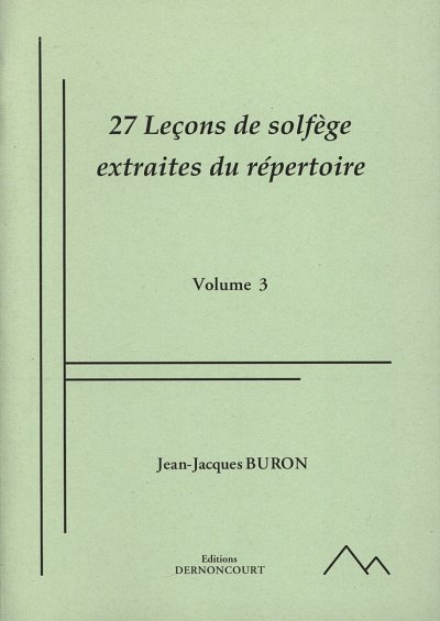 J. Buron: 27 Leçons de solfège extraites du répertoire , Ges