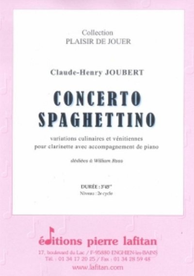 C.-H. Joubert: Concerto Spaghettino, KlarKlv (KlavpaSt)