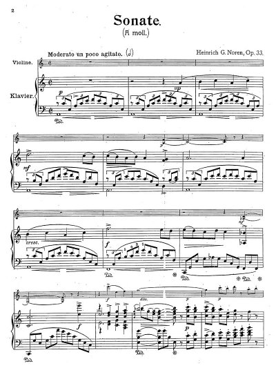 H.G. Noren: Sonata in A minor op. 33, VlKlav (KlavpaSt)