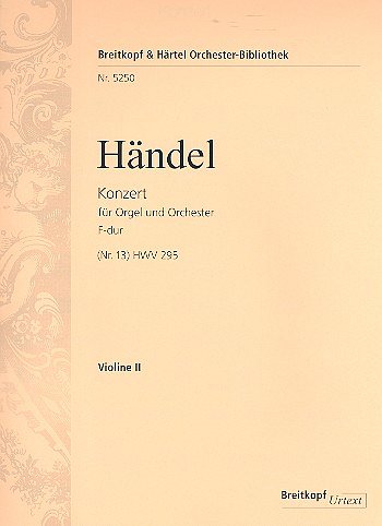G.F. Handel: Orgelkonzert F-dur (Nr.13) HWV295