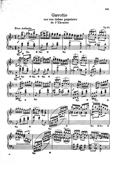 M. Lyssenko: Gavotte op. 22, Klav