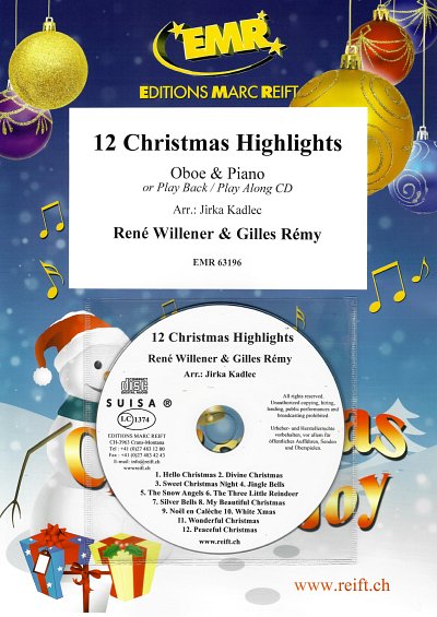 R. Willener: 12 Christmas Highlights, ObKlav (+CD)