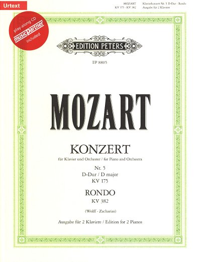 W.A. Mozart: Konzert 5 D-Dur Kv 175 + Rondo D-Dur Kv 382 - K