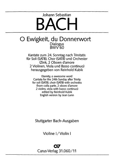 J.S. Bach: Eternity, O awesome word BWV 60