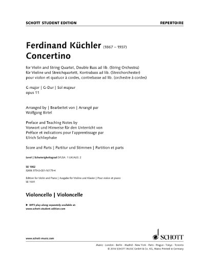 DL: F. Küchler: Concertino G-Dur (Vc)