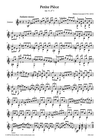 DL: M. Carcassi: Petite Piece op. 11, Nr. 1