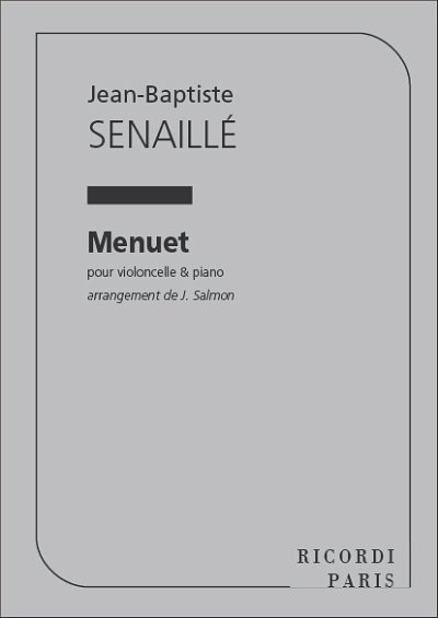J. Senaillé: Menuet Violoncelle Et Piano (Salmon