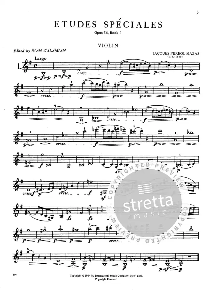 J.F. Mazas: Etudes spéciales op. 36/1, Viol (1)