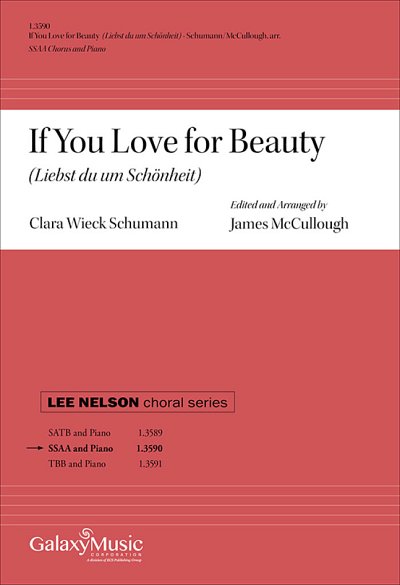C. Schumann: If You Love for Beauty (Liebst , FchKlav (Chpa)