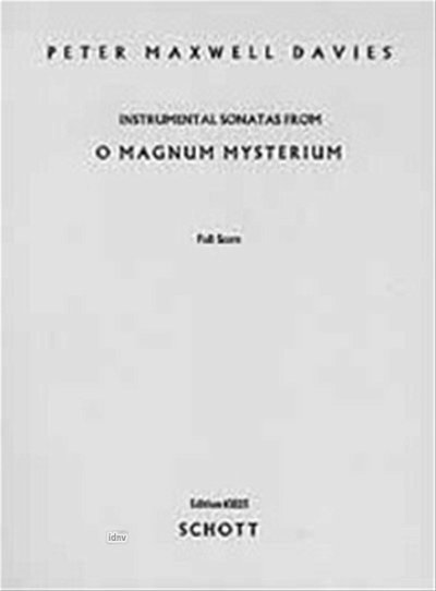 P. Maxwell Davies: O Magnum Mysterium op. 13a  (Part.)