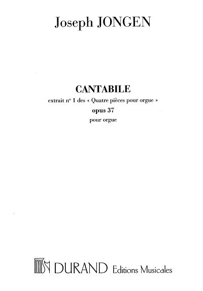 J. Jongen: Cantabile op. 37,1, Org
