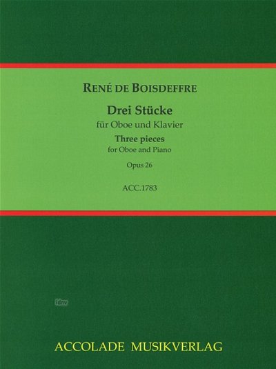 R. de Boisdeffre: Drei Stücke op. 26, ObKlav (KlavpaSt)