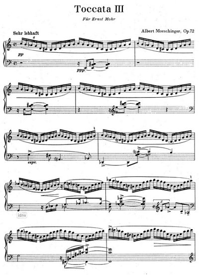 A. Moeschinger: Toccata Nr. 3 op. 72 (1948), Klav (Sppa)