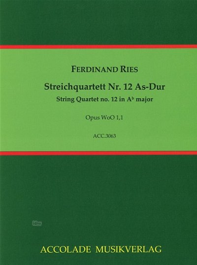 F. Ries: Streichquartett Nr. 12 As-Dur , 2VlVaVc (Pa+St)